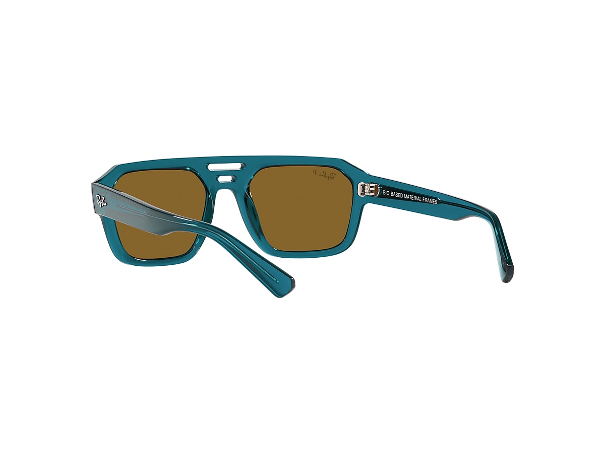 CORRIGAN BIO-BASED Sunglasses in Transparent Light Blue and Brown