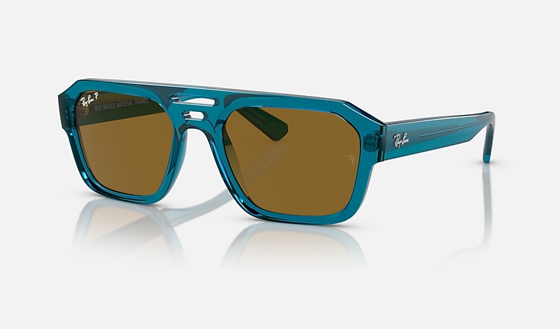Samenwerken met schildpad bang CORRIGAN BIO-BASED Sunglasses in Transparent Light Blue and Dark Brown -  RB4397 | Ray-Ban® US
