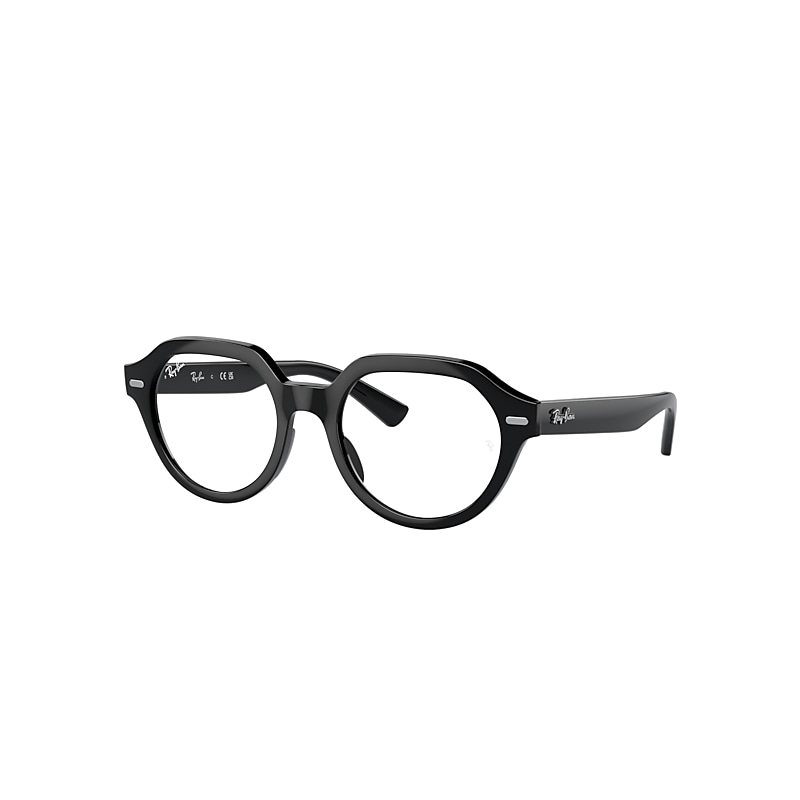 Ray Ban Eyeglasses Unisex Gina Optics - Black Frame Clear Lenses Polarized 49-20