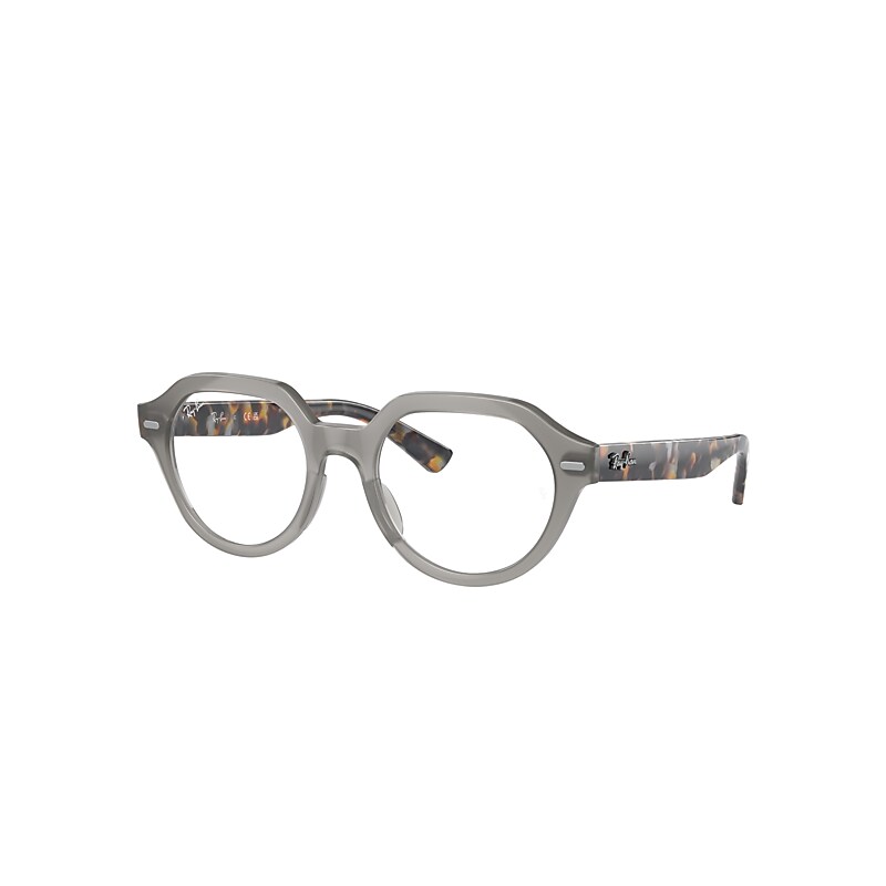 Ray Ban Gina Optics Eyeglasses Grey & Brown Havana Frame Clear Lenses Polarized 49-20 In Grey & Brown Havana