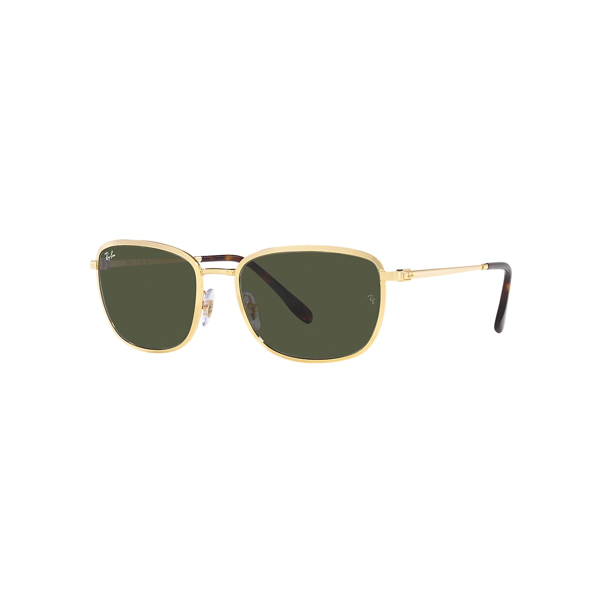 Ray-Ban Rb3705 Sunglasses Gold Frame Green Lenses 60-19