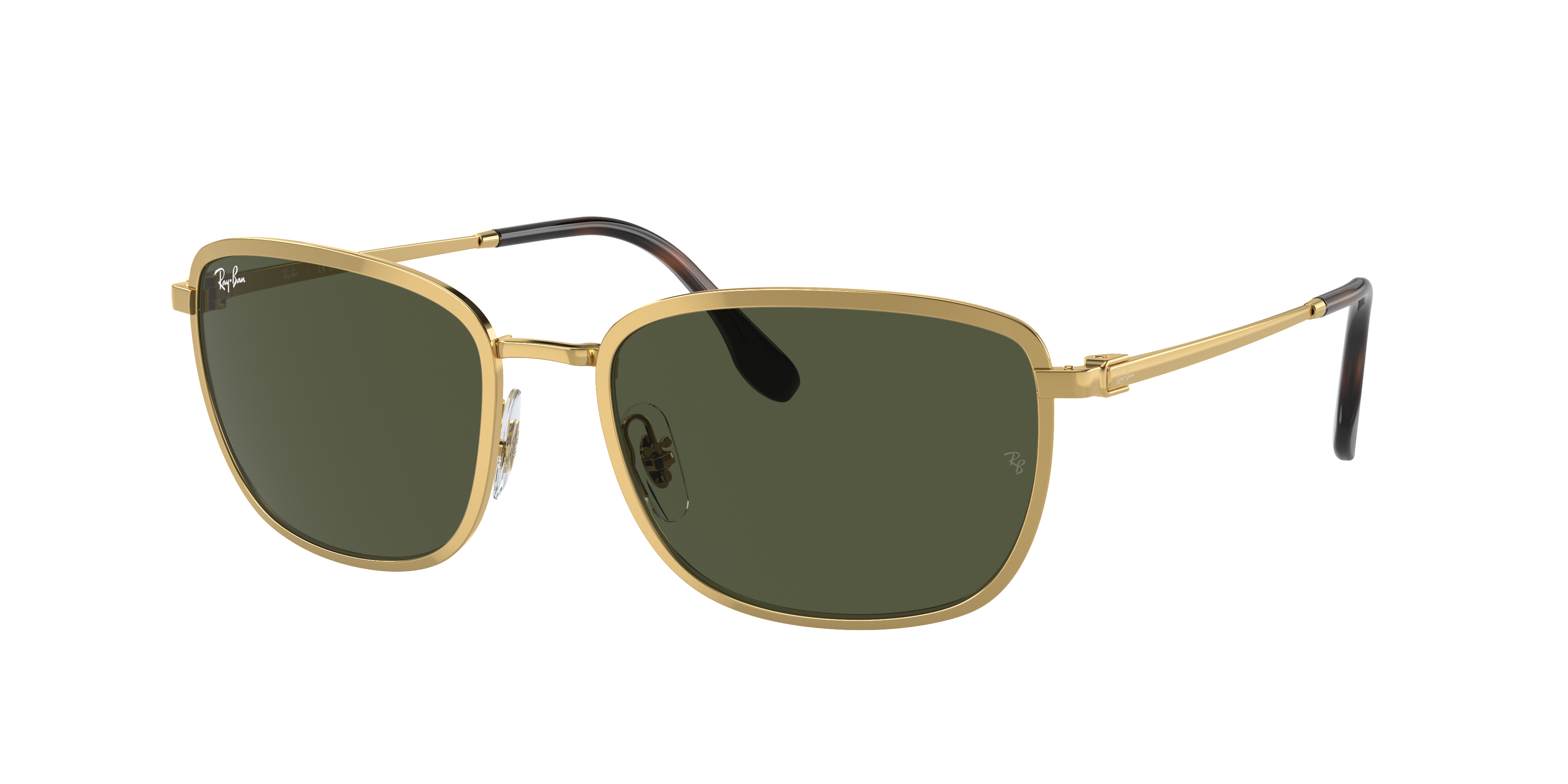 rok Word gek haag Rb3705 Sunglasses in Gold and Green | Ray-Ban®