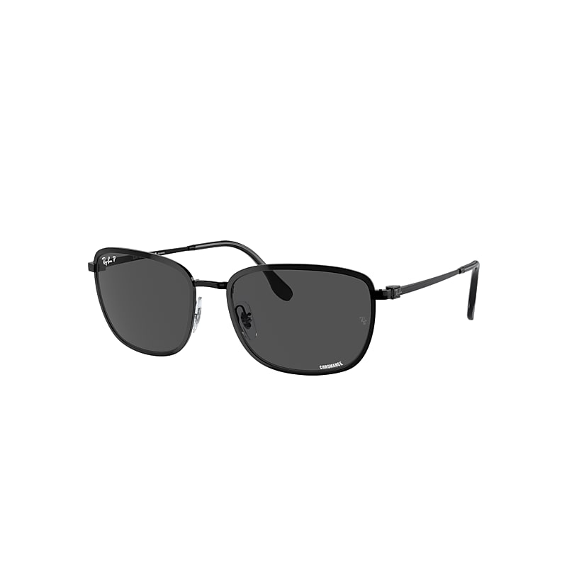 Ray Ban Rb3705 Chromance Sunglasses Black Frame Grey Lenses Polarized 57-19