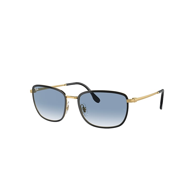 Ray Ban Rb3705 Sunglasses Gold Frame Blue Lenses 60-19