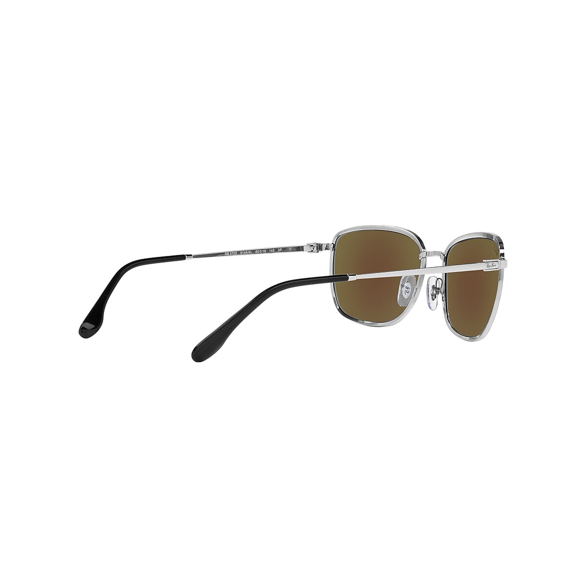 RB3705 CHROMANCE Sunglasses in Black On Silver and Grey 