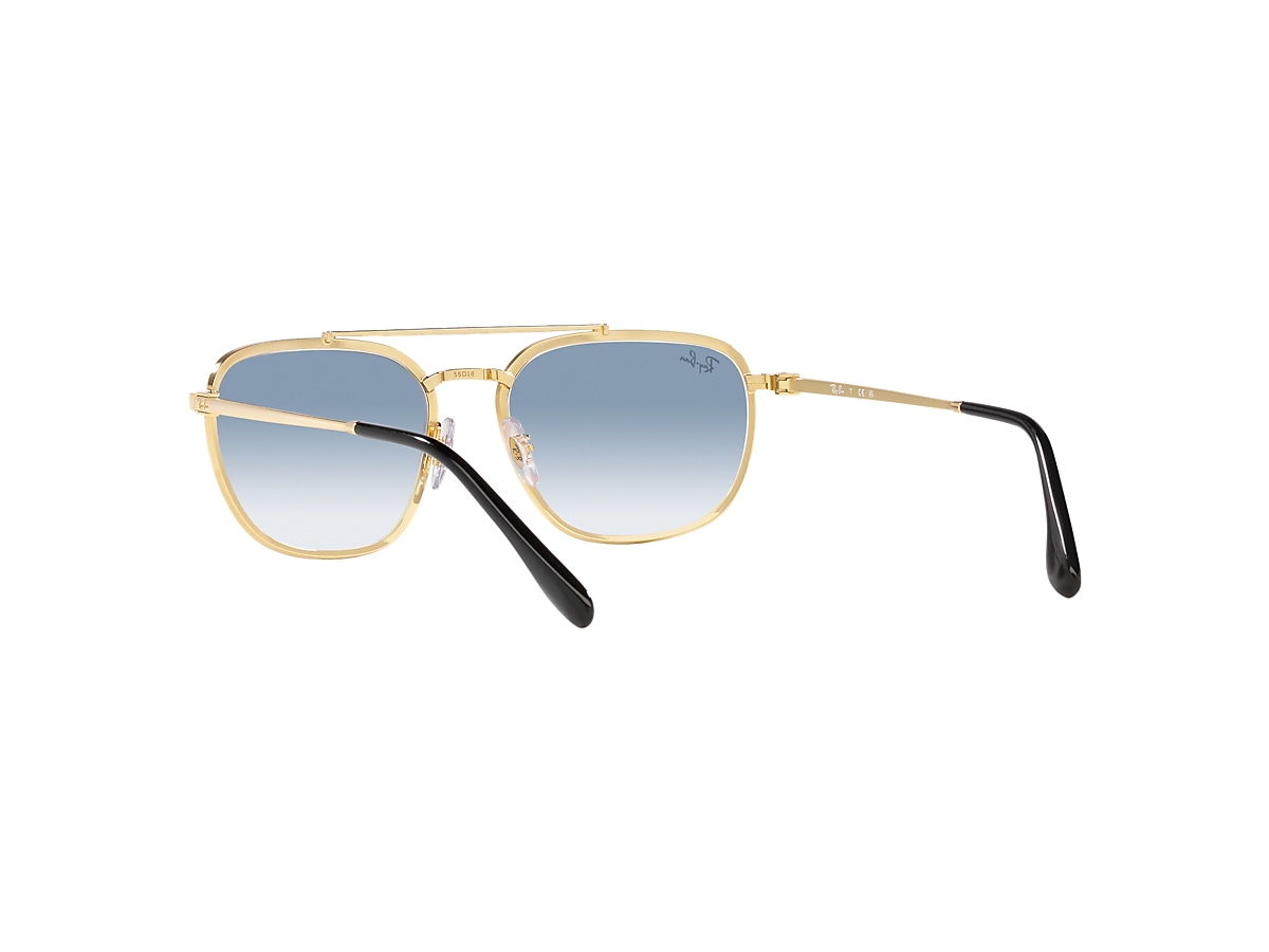 RB3708 Sunglasses in Black On Gold and Light Blue - RB3708 | Ray