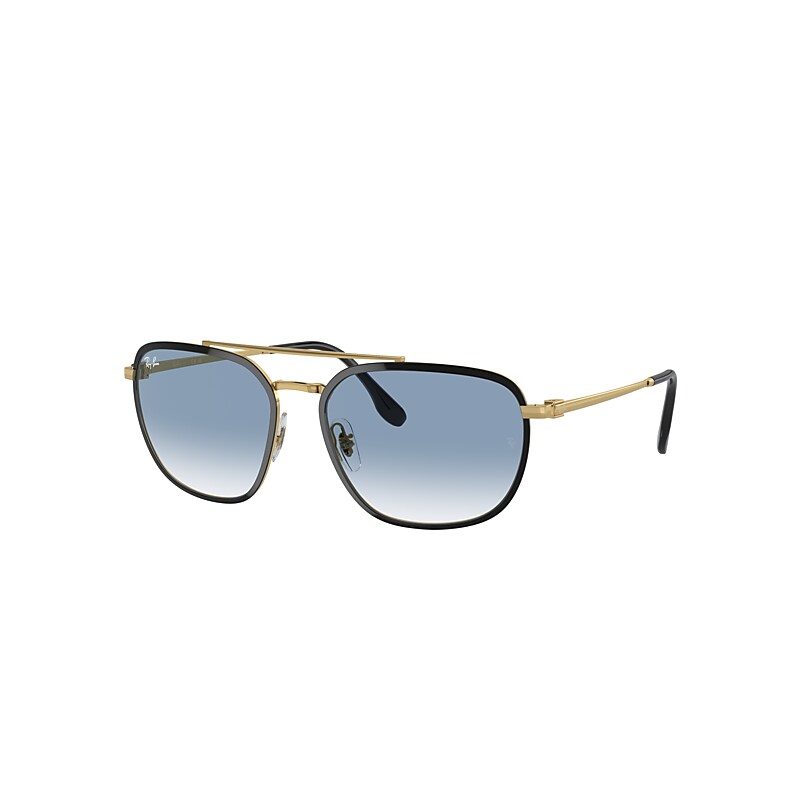 Ray Ban Rb3708 Sunglasses Gold Frame Blue Lenses 59-18