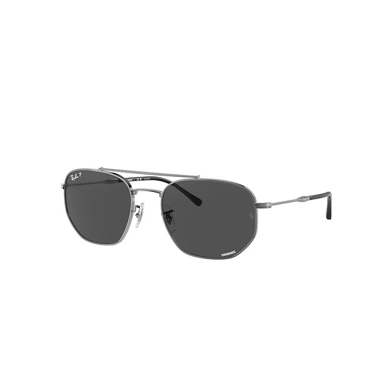 Ray Ban Sunglasses Unisex Rb3707 - Gunmetal Frame Grey Lenses Polarized 57-20 In Gunmetal