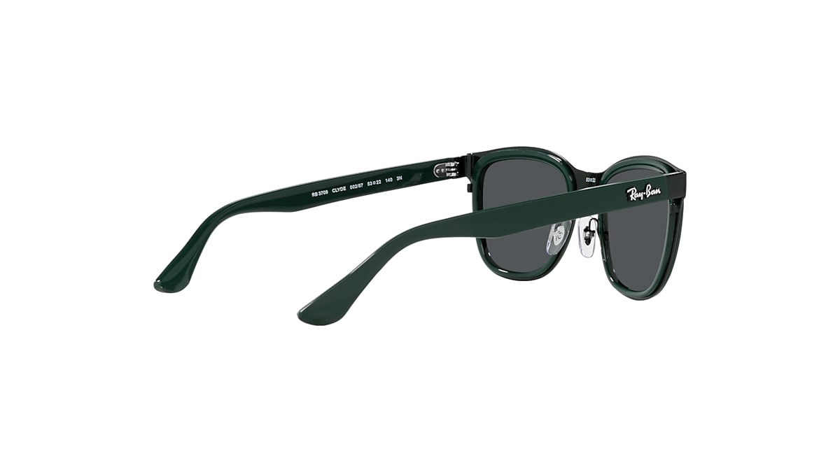 CLYDE Sunglasses in Green On Black and Dark Grey - RB3709 | Ray