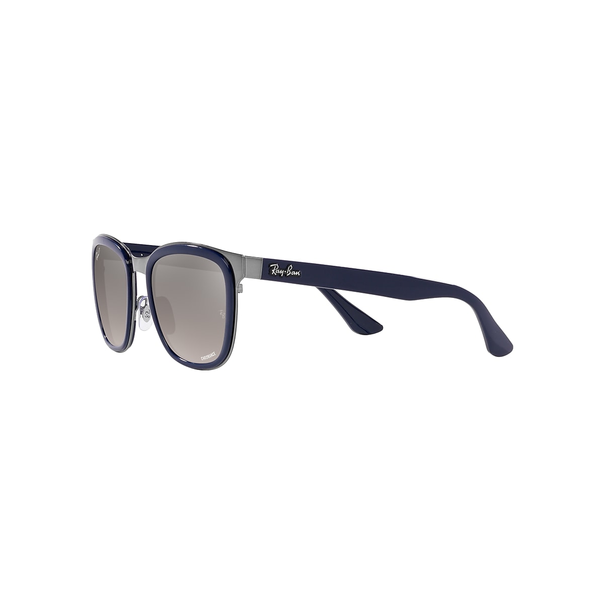 Ray-Ban Clyde Sunglasses Blue Frame Silver Lenses Polarized 53-22