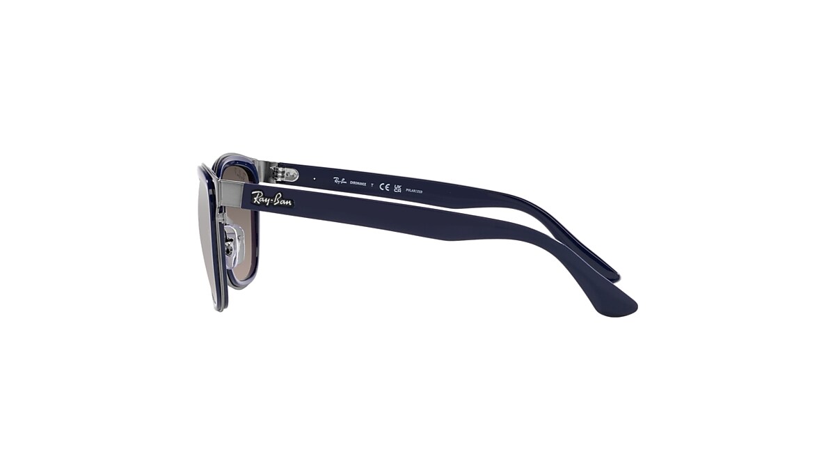 CLYDE Sunglasses in Blue On Gunmetal and Silver - RB3709 | Ray-Ban® EU