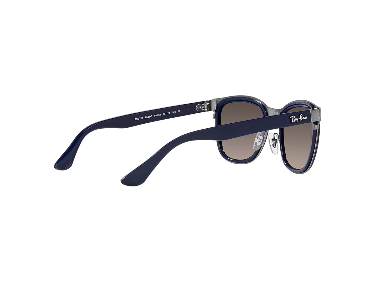 CLYDE Sunglasses in Blue On Gunmetal and Silver - RB3709 | Ray-Ban® EU