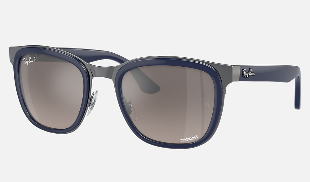 CLYDE Sunglasses in Blue On Gunmetal and Silver - RB3709 | Ray-Ban® CLYDE Sunglasses in Blue On Gunmetal and Silver - RB3709 | Ray-Ban®