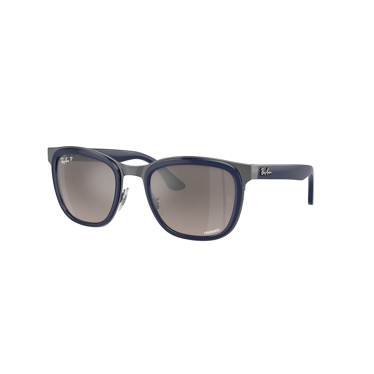 CLYDE Sunglasses in Blue On Gunmetal and Silver - RB3709 | Ray-Ban® EU