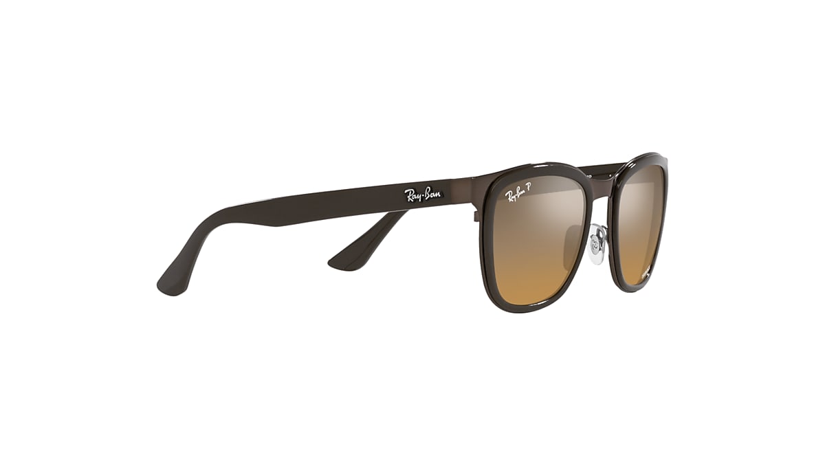 CLYDE Sunglasses in Brown On Copper and Brown/Grey - RB3709 | Ray