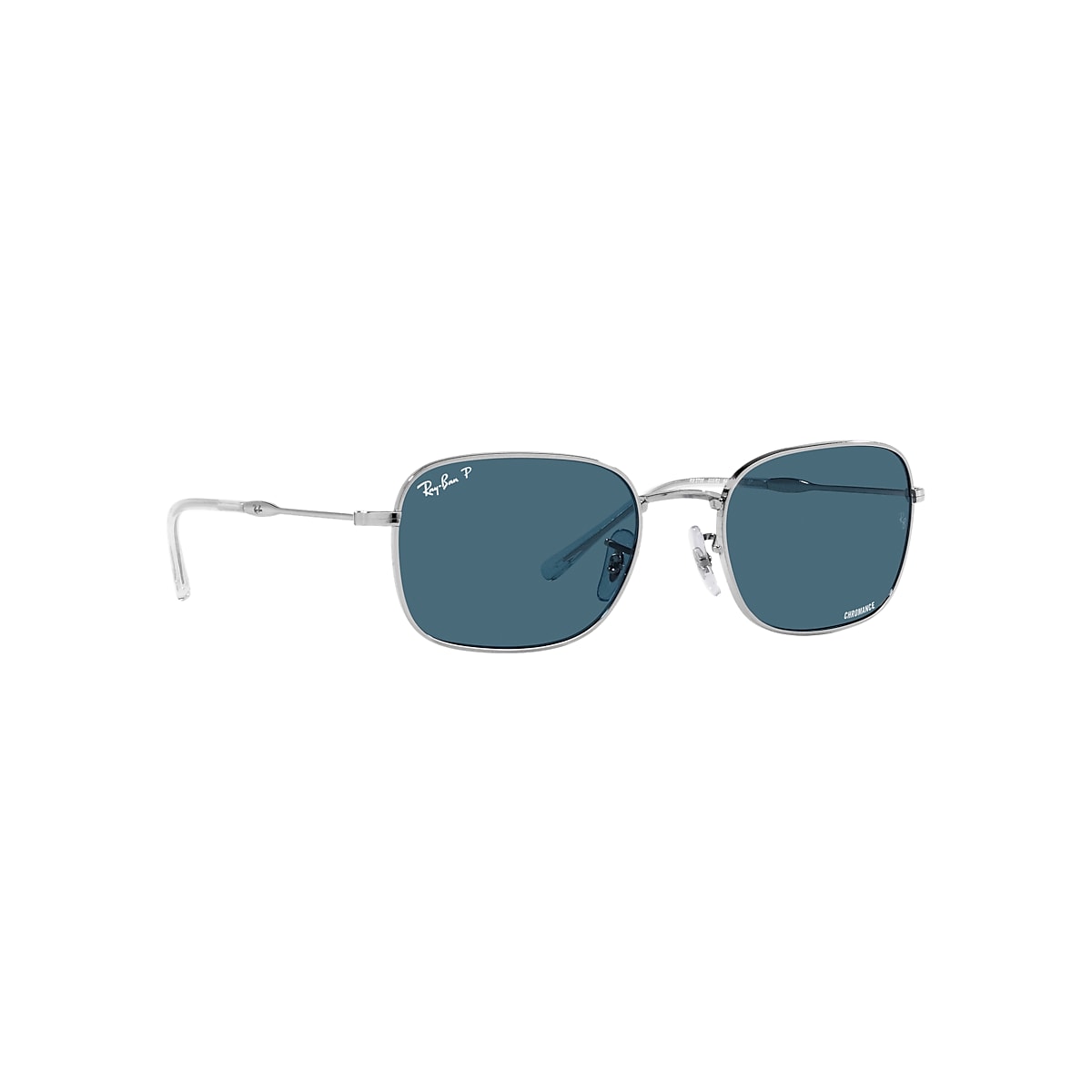Ray-Ban Rb3706 Sunglasses Silver Frame Blue Lenses Polarized 54-20