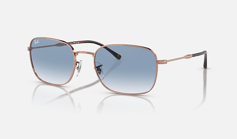 Les lunettes de soleil RB3706 en Or Rose et Bleu RB3706 Ray