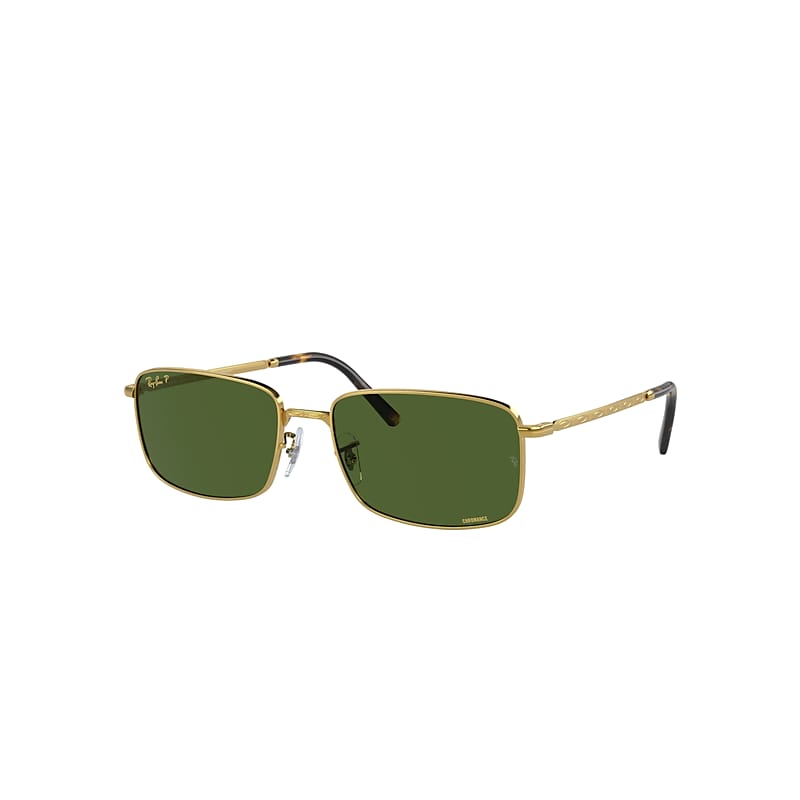 Ray Ban Sunglasses Unisex Rb3717 - Gold Frame Green Lenses Polarized 57-18