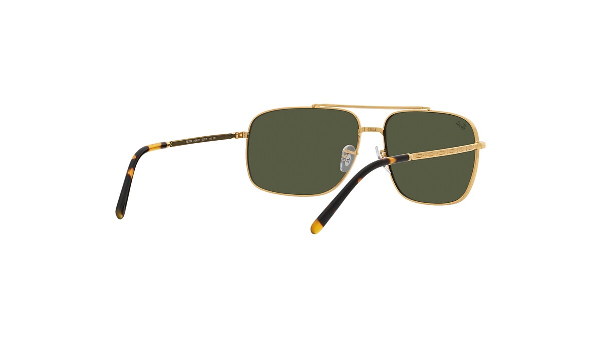 Ray-Ban Rb3796 Sunglasses Gold Frame Green Lenses 62-15