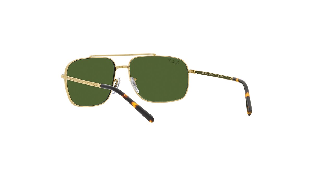 RB3796 Sunglasses in Gold and Dark Green - RB3796