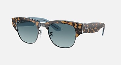 MEGA CLUBMASTER Sunglasses in Green On Gold and Light Brown (53-21