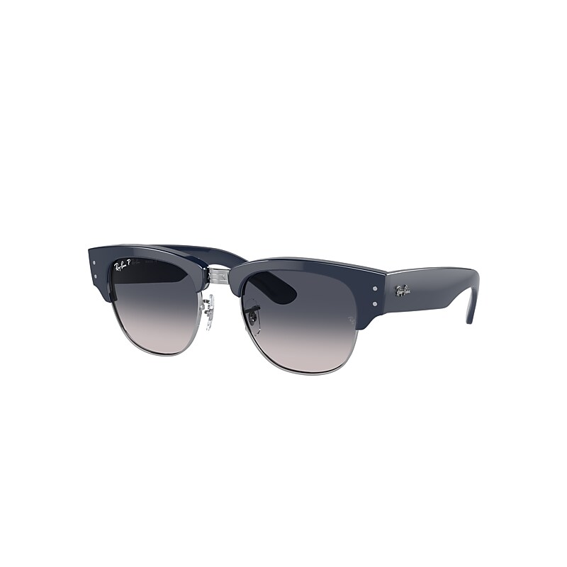 Ray Ban Sunglasses Unisex Mega Clubmaster - Blue Frame Blue Lenses Polarized 53-21 In Blue