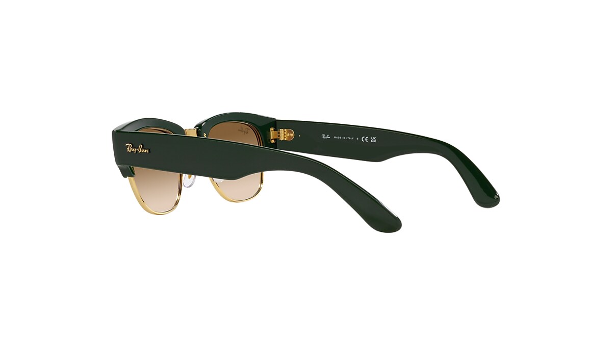 MEGA CLUBMASTER Sunglasses in Green On Gold and Brown - RB0316S