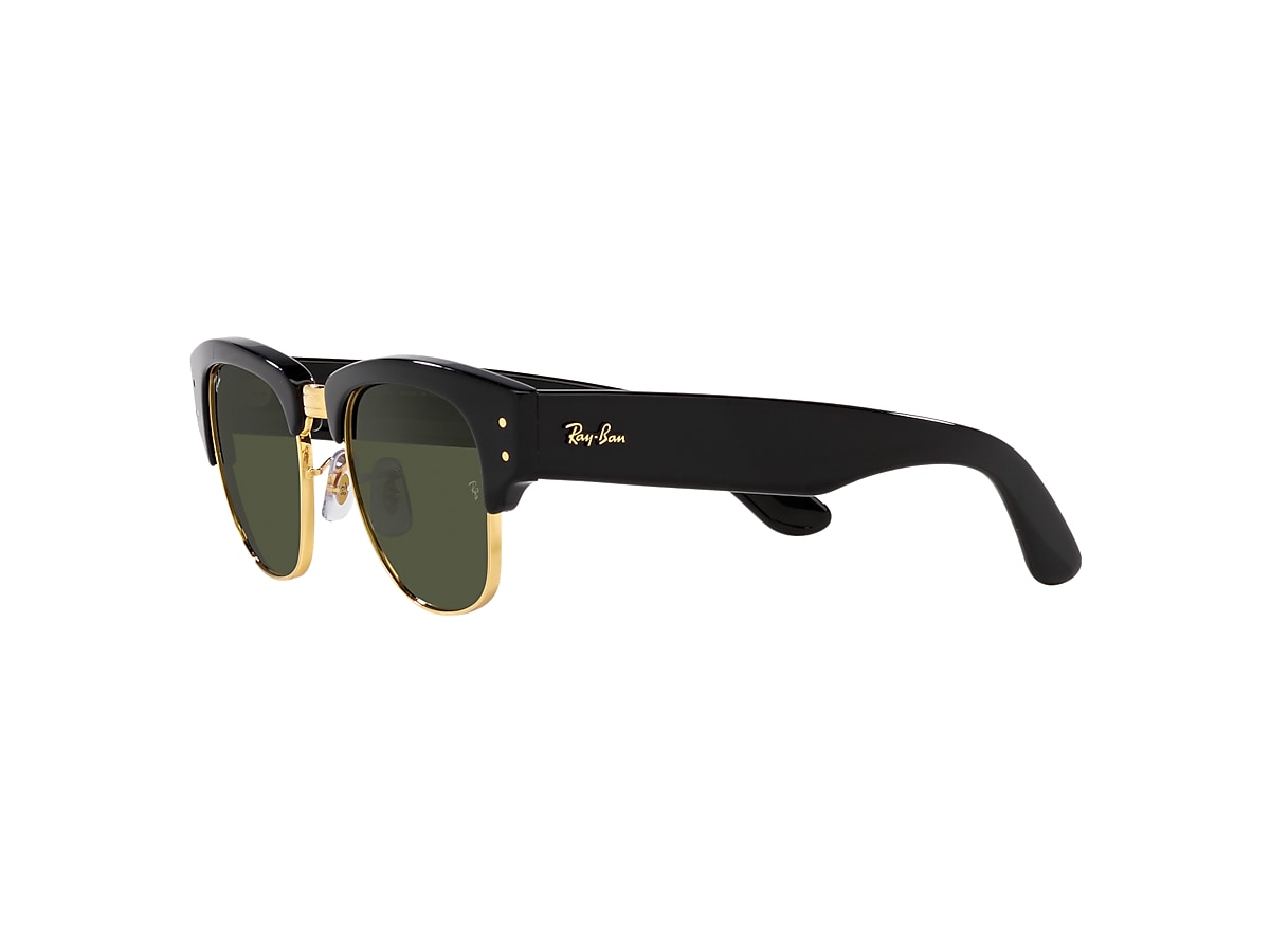 MEGA CLUBMASTER Sunglasses in Black Gold and - RB0316S | US