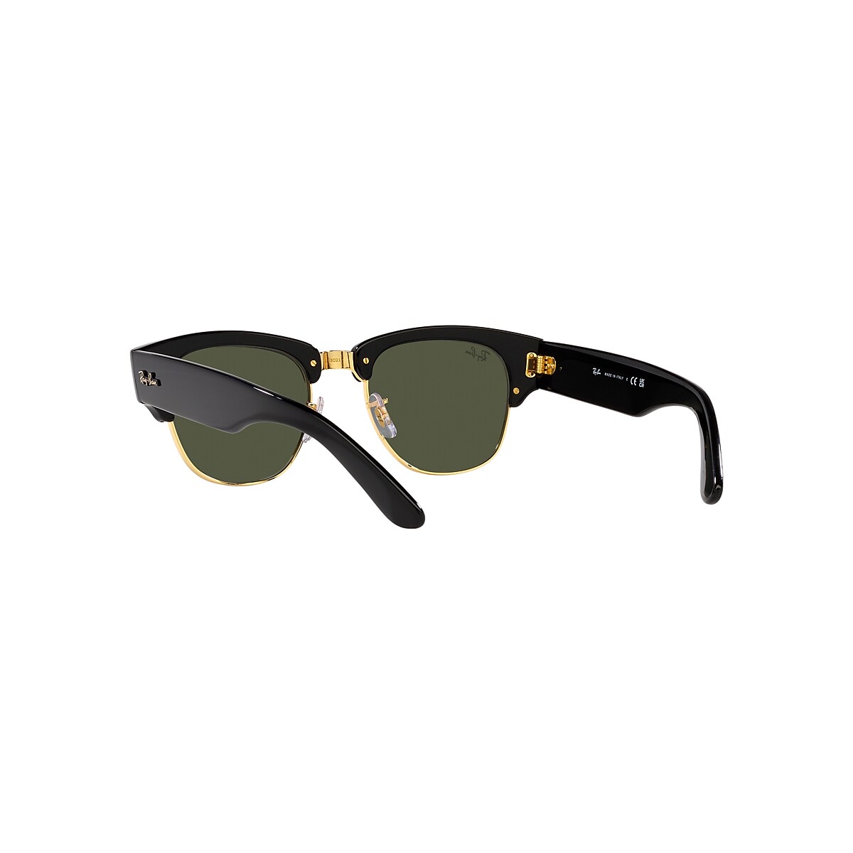 MEGA CLUBMASTER Sunglasses in Black On Gold and Green - RB0316S