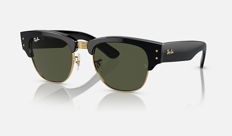 MEGA CLUBMASTER Sunglasses in Black On and Green RB0316S | Ray-Ban®