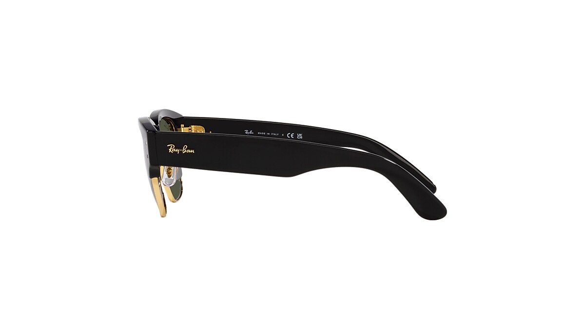 MEGA CLUBMASTER Sunglasses in Black On Gold and Green 