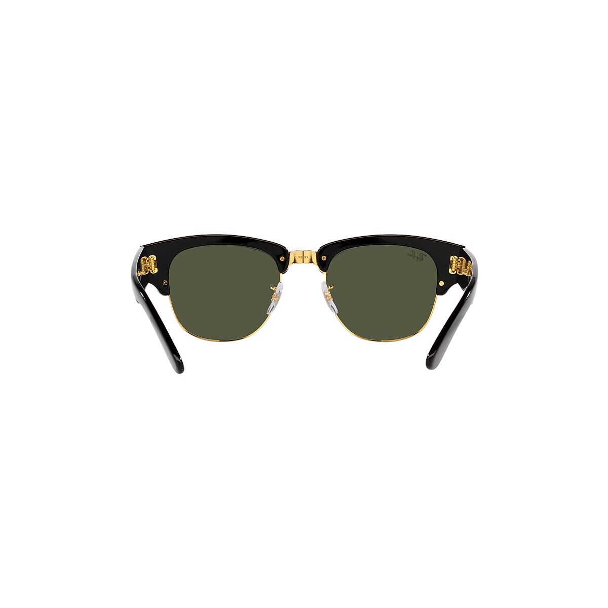 MEGA CLUBMASTER Sunglasses in Black On Gold and G-15 Green
