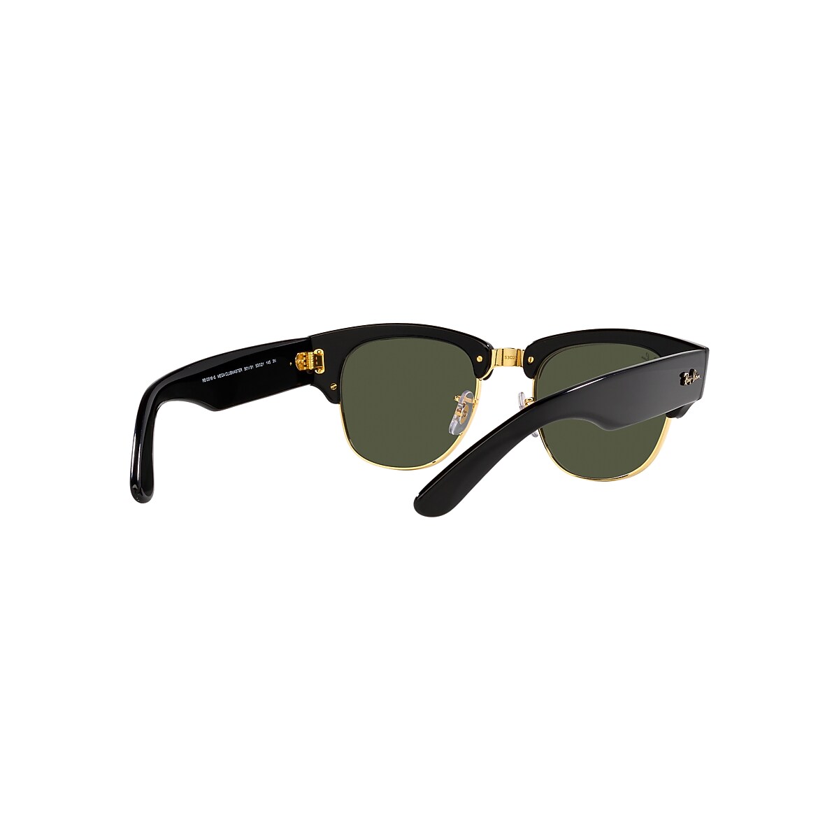 MEGA CLUBMASTER Sunglasses in Black On Gold and G-15 Green