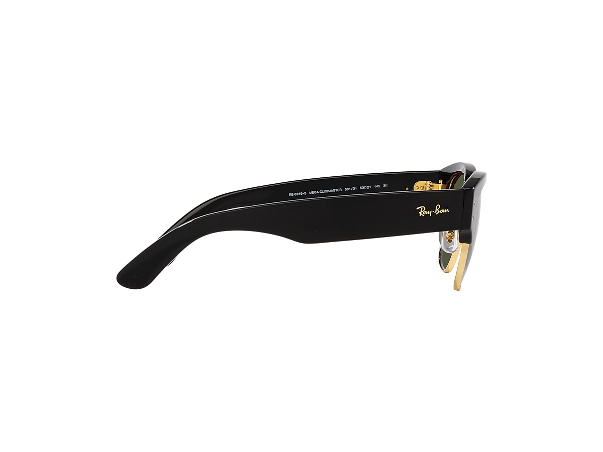 MEGA CLUBMASTER Sunglasses in Black On Gold and G-15 Green MEGA CLUBMASTER Sunglasses in Black On Gold and G-15 Green