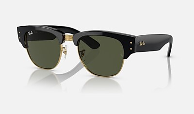 MEGA CLUBMASTER Sunglasses in Tortoise On Gold and Green - RB0316S