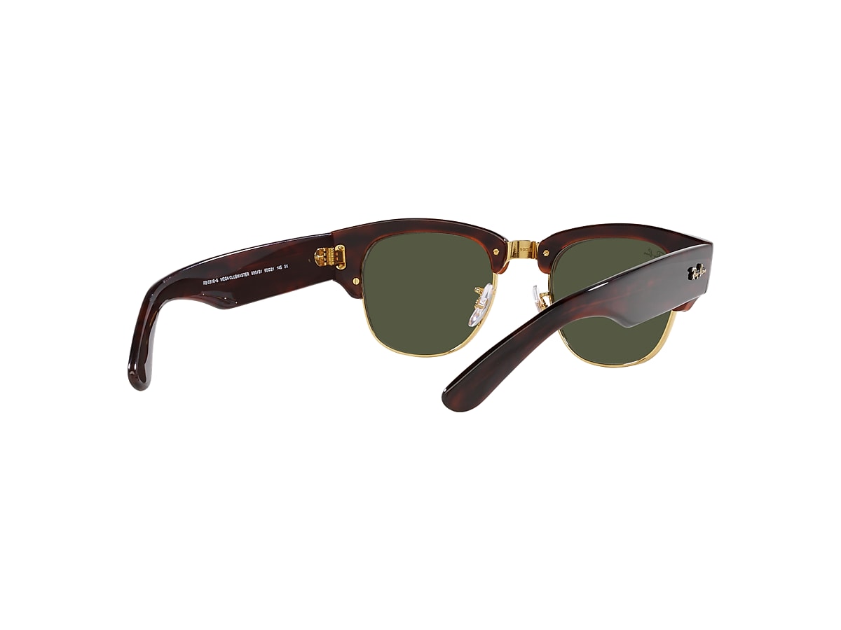 MEGA CLUBMASTER Sunglasses in Tortoise On Gold and Green 