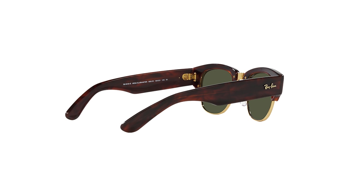 MEGA CLUBMASTER Sunglasses in Tortoise On Gold and Green