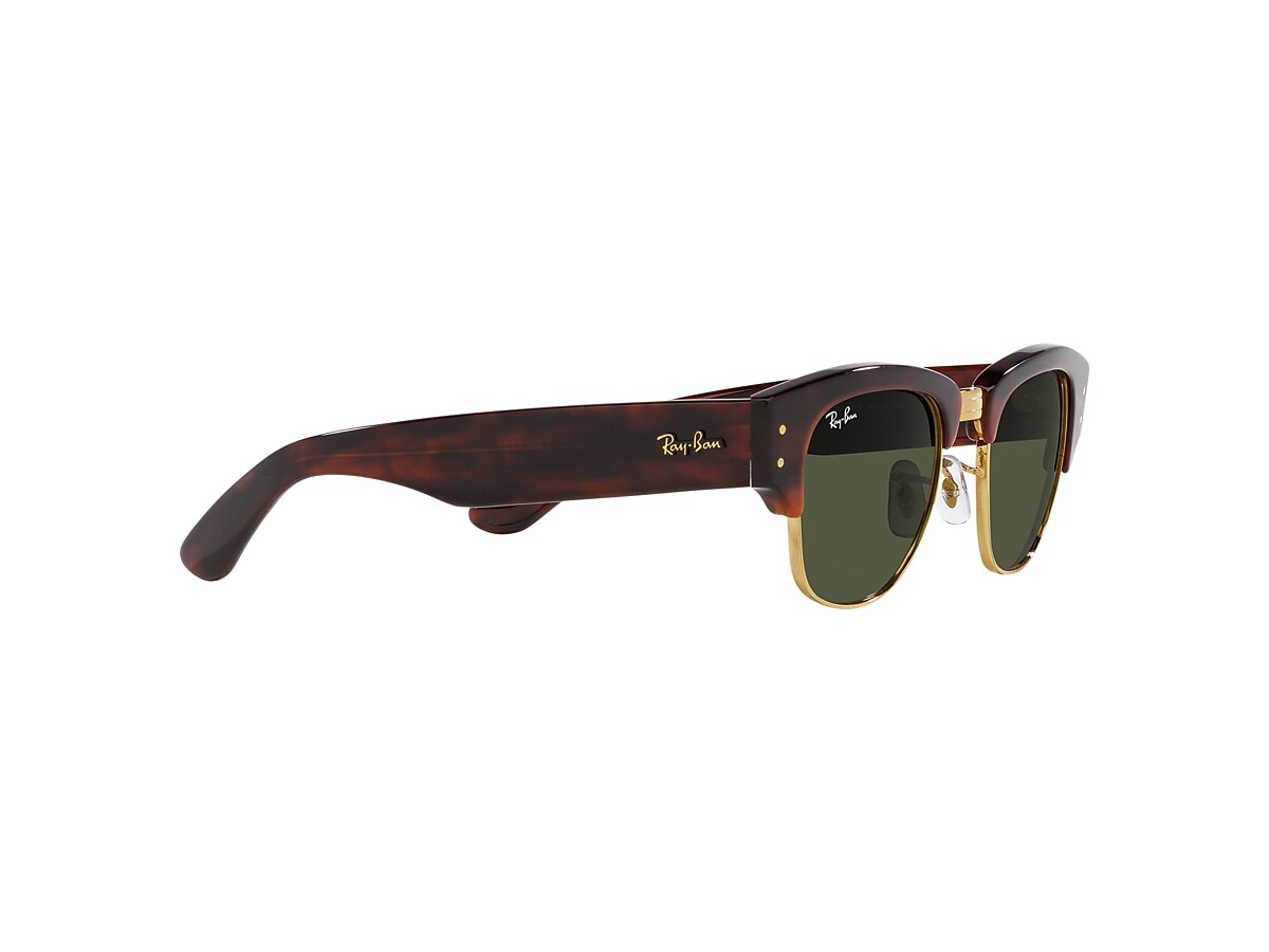 MEGA CLUBMASTER Sunglasses in Tortoise On Gold and Green - RB0316S