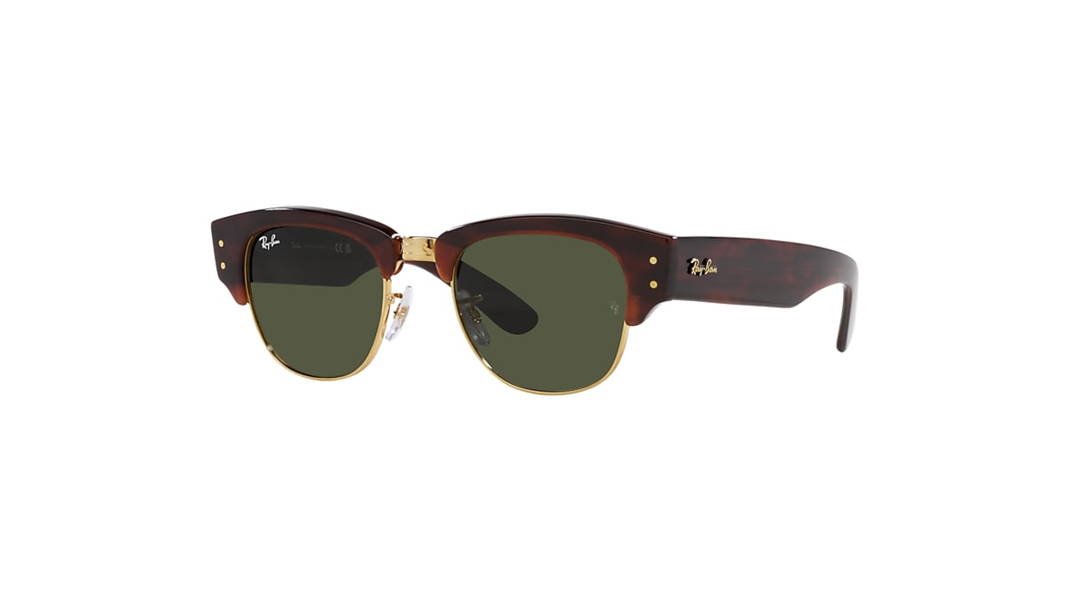 MEGA CLUBMASTER Sunglasses in Tortoise On Gold and - RB0316S | Ray-Ban®