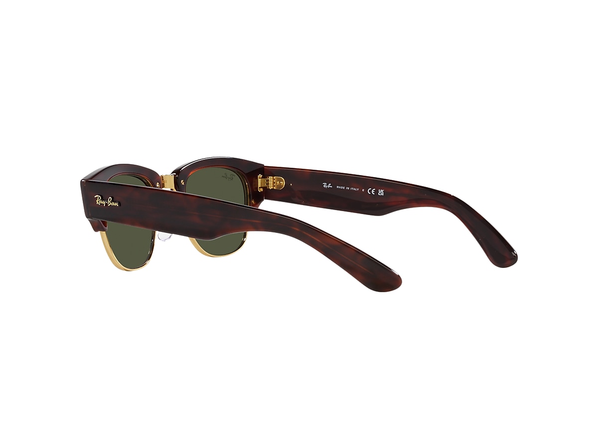 MEGA CLUBMASTER Sunglasses in Tortoise On Gold and Green - RB0316S 