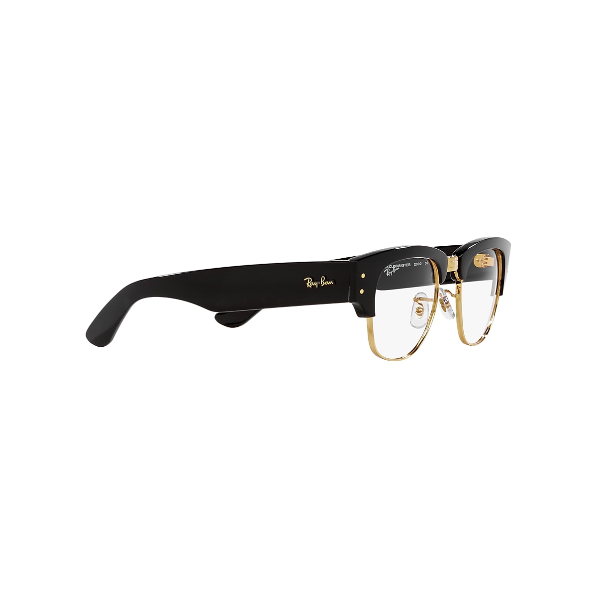 MEGA CLUBMASTER OPTICS Eyeglasses with Black On Gold Frame 