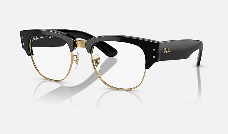 MEGA CLUBMASTER OPTICS Eyeglasses with Black On Gold Frame