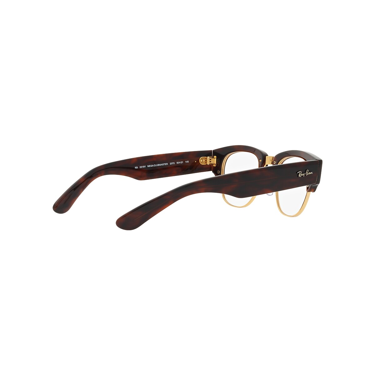 MEGA CLUBMASTER OPTICS Eyeglasses with Tortoise On Gold 