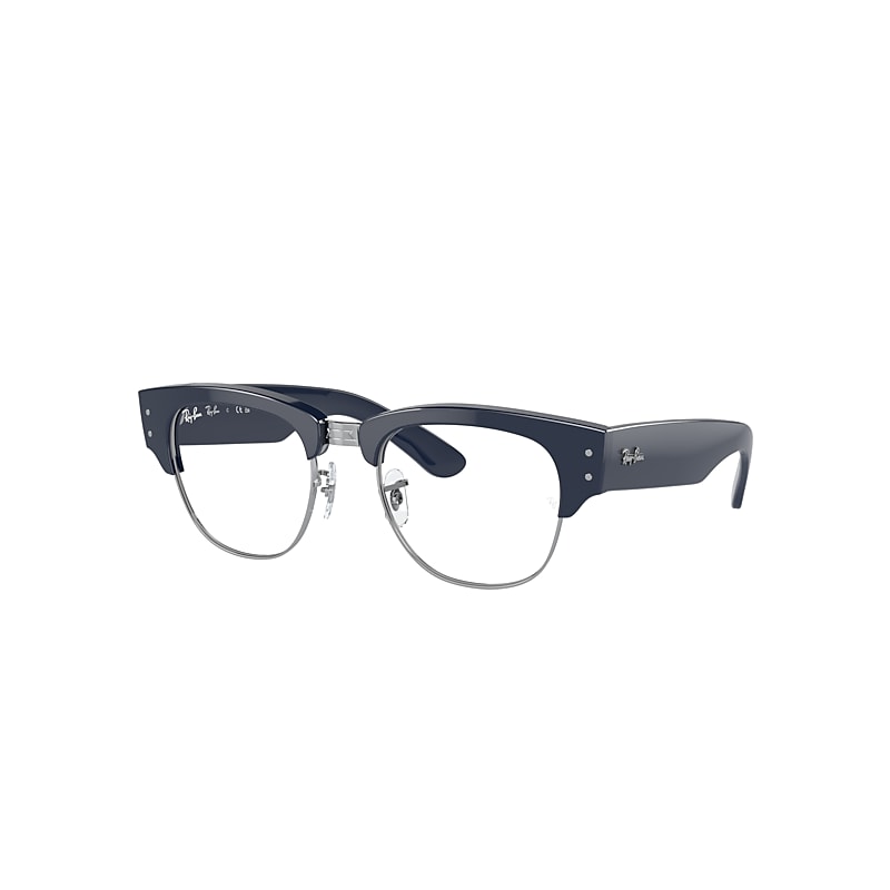 Ray Ban Eyeglasses Unisex Mega Clubmaster Optics - Blue Frame Clear Lenses Polarized 50-21