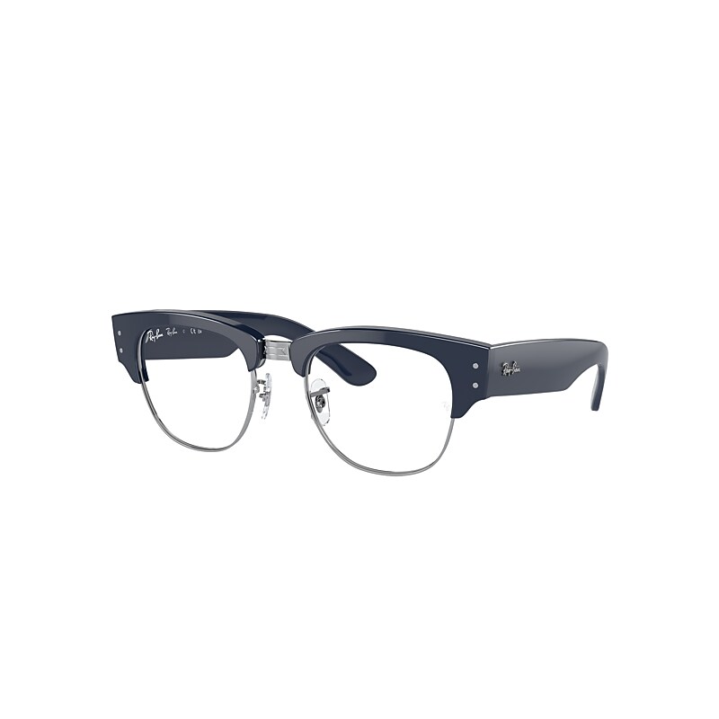 Ray Ban Eyeglasses Unisex Mega Clubmaster Optics - Blue Frame Clear Lenses Polarized 50-21 In Blue
