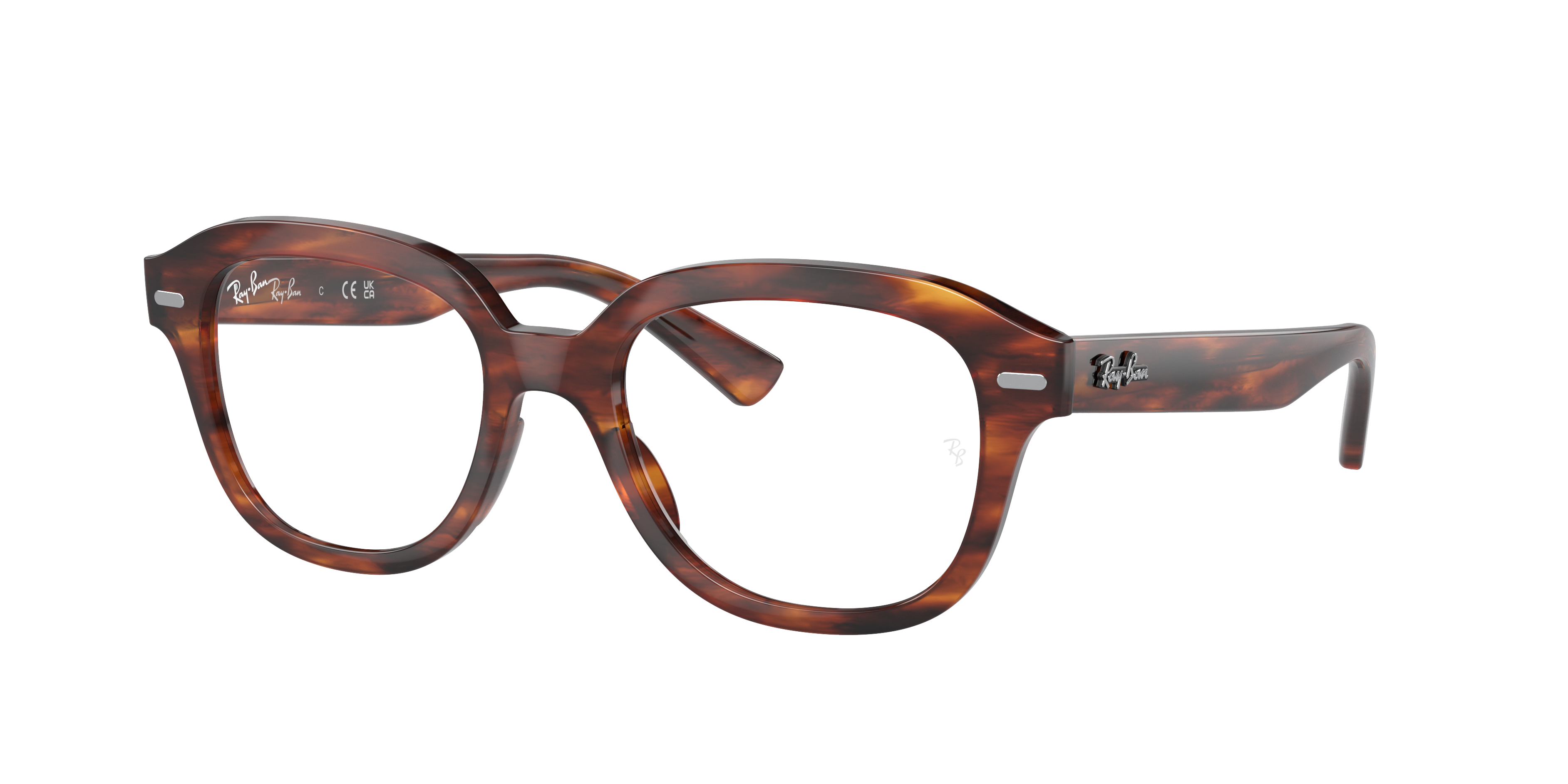 Erik Optics Eyeglasses with Striped Havana Frame RB7215 RayBan®