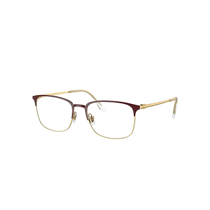 Ray Ban Eyeglasses Male Rb6494 Optics - Gold Frame Clear Lenses Polarized 56-18