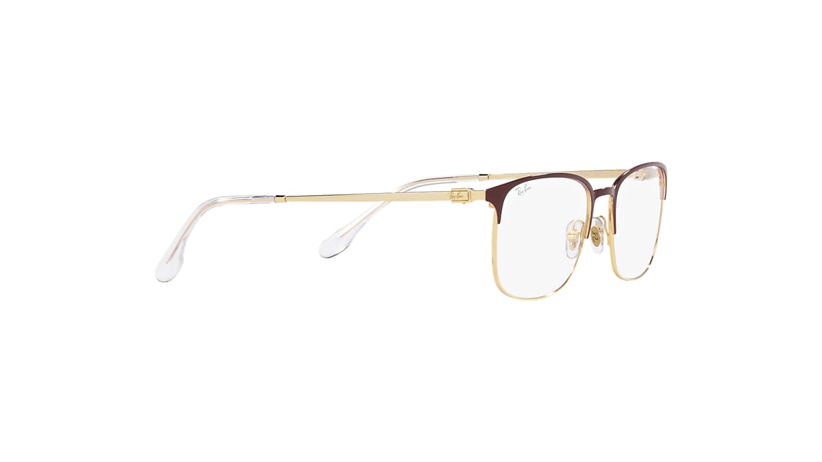 RB6494 OPTICS Eyeglasses with Bordeaux On Gold Frame - RB6494