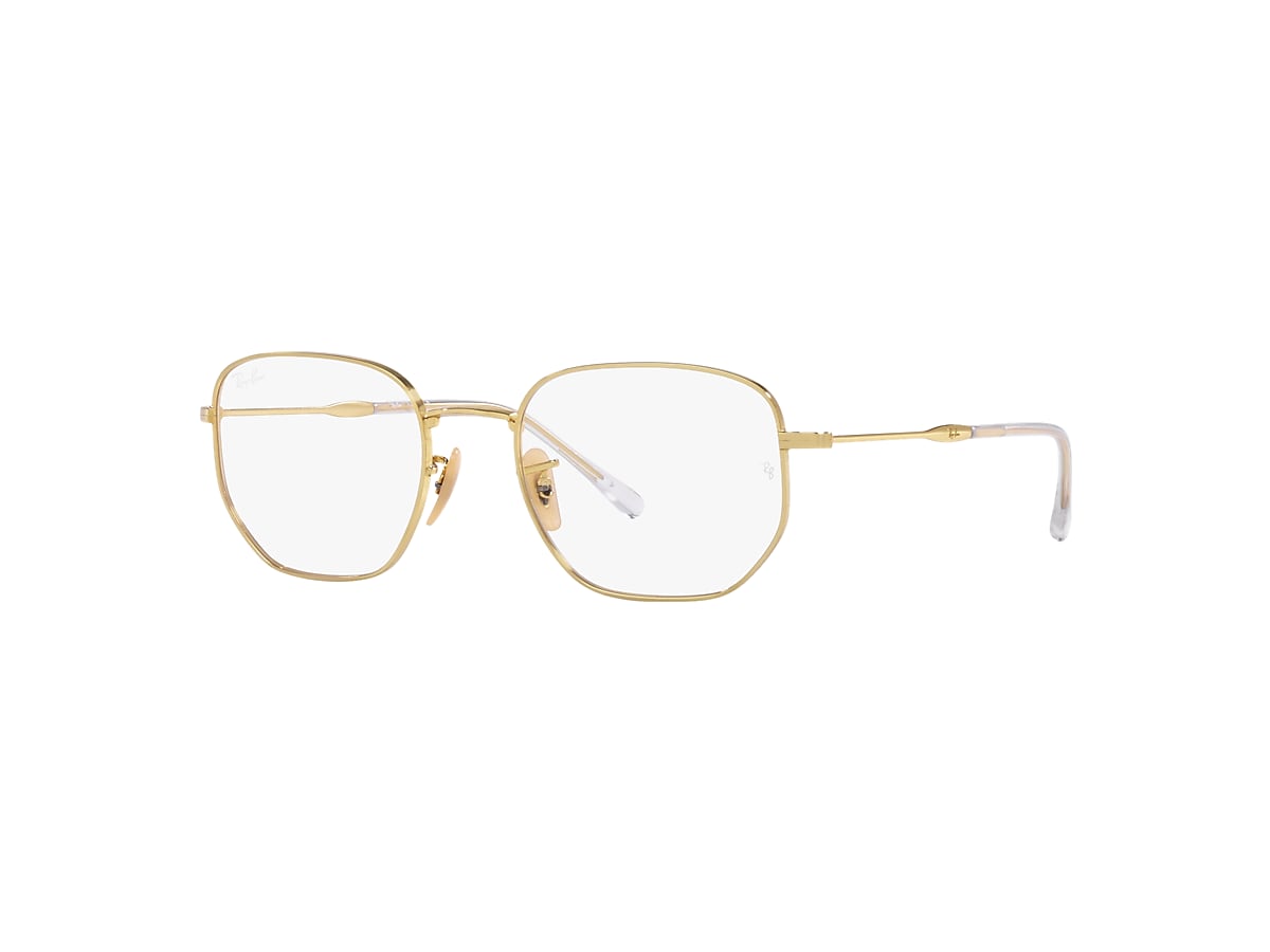 Ray-Ban Eyeglasses Rb6496 Optics Gold Frame Clear Lenses