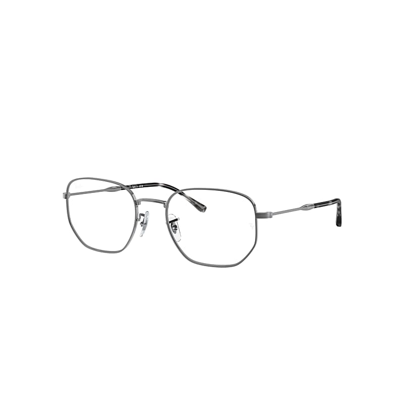 Ray Ban Eyeglasses Unisex Rb6496 Optics - Gunmetal Frame Clear Lenses Polarized 53-20